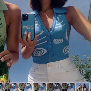 Spiral Printed Halter Tank